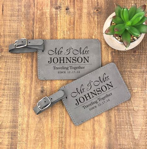 custom luggage tags for wedding